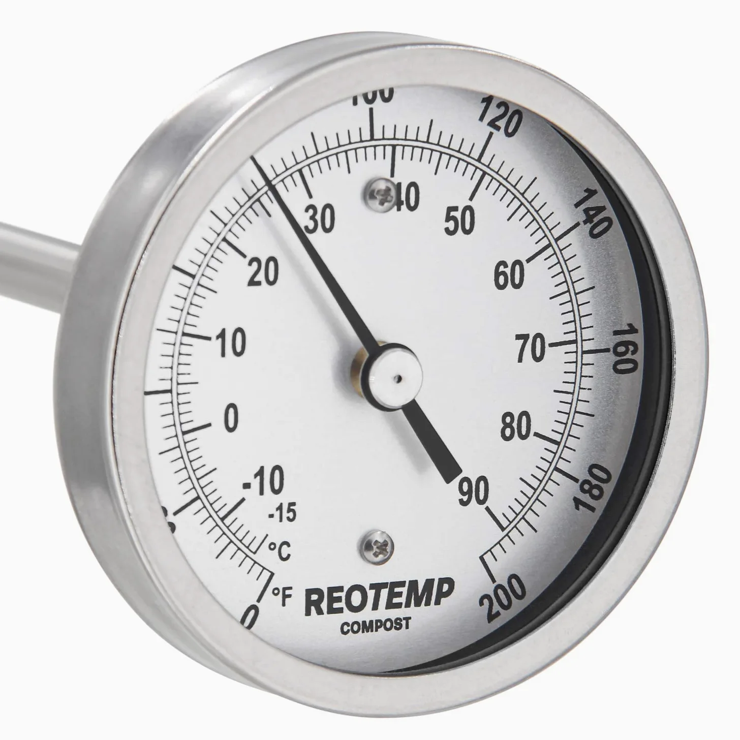 REOTEMP Thermomètre à Compost Heavy Duty – Fahrenheit et Celsius 48 inch Stem