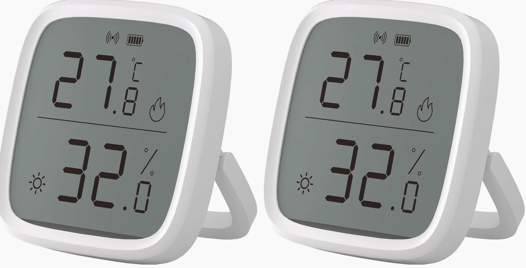 SONOFF SNZB-02D Mini Capteur ZigBee de Température et d'humidité Intelligent, Thermomètre Hygrometre Intérieur, écran LCD, Actualisation 5S, Compatible avec Alexa/Google Home/Home Assistant (Lot de 2)