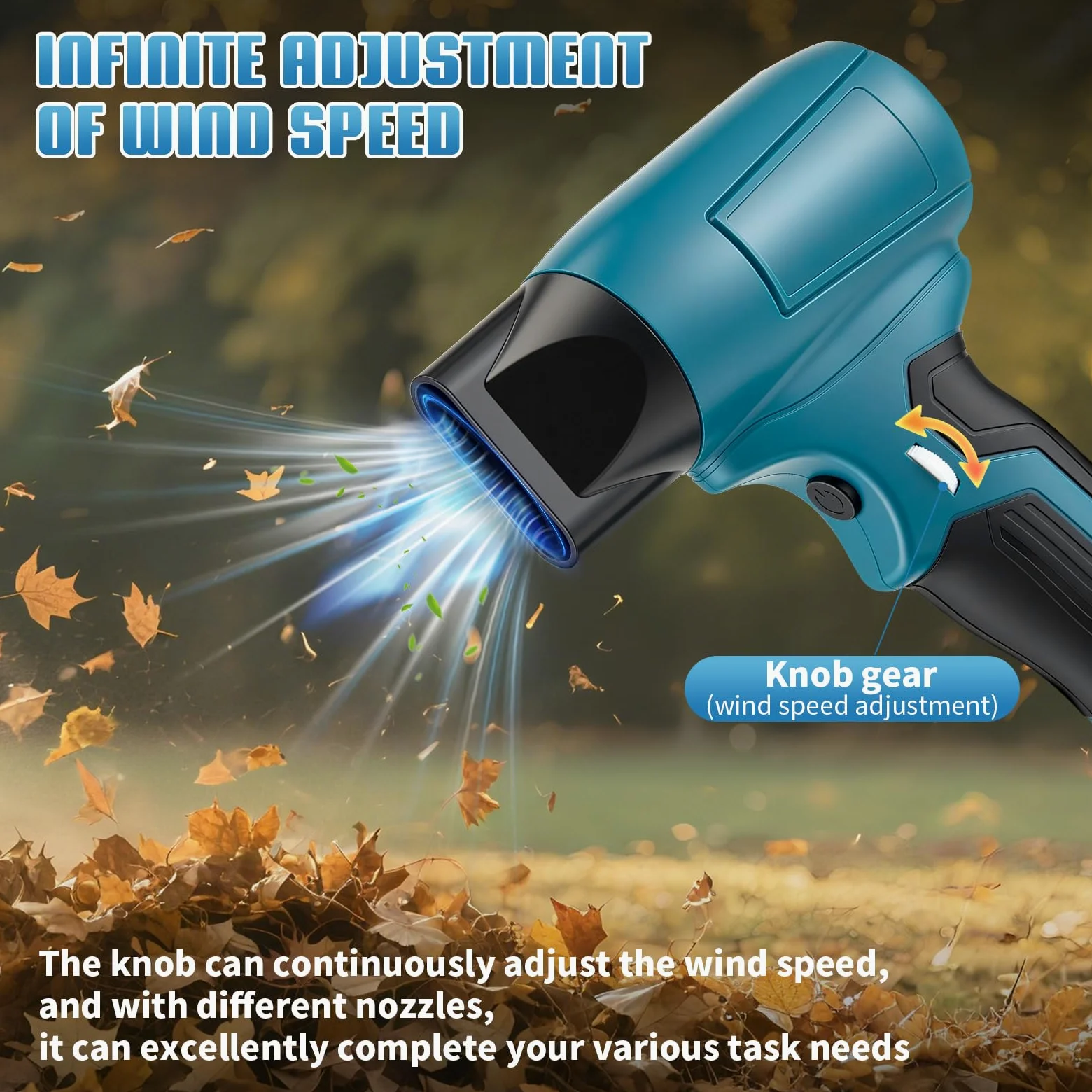 Mini souffleur sans fil compatible avec Bosch 18 V, 130 000 tr/min, sans balais, contrôle de la vitesse en continu, souffleur de poussière pour souffler les feuilles, le nettoyage, la voiture (pas de