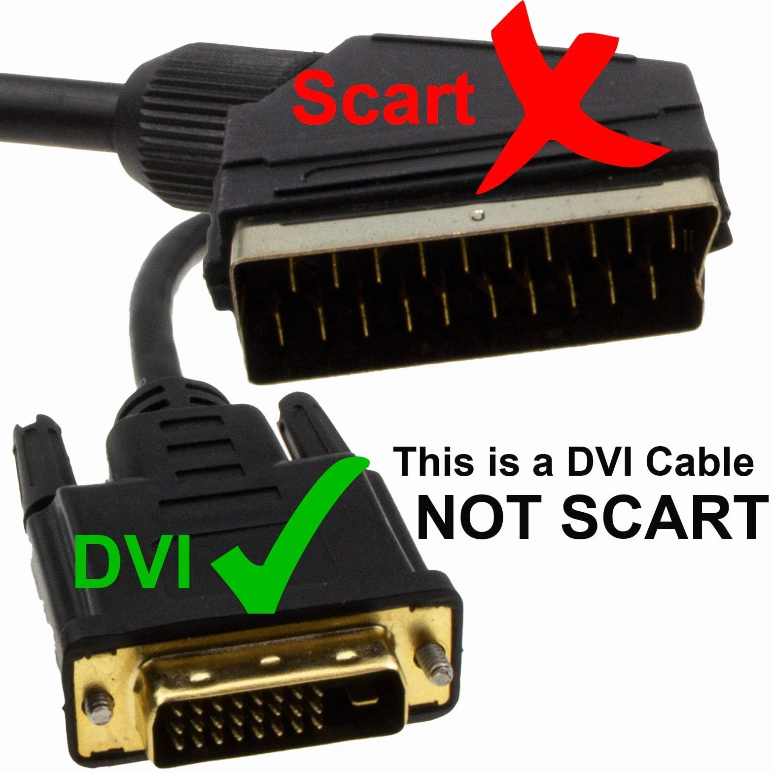 kenable DVI-D 24+1 Mâle Vers HDMI Câble Vidéo Plaqués Or 0,5 m