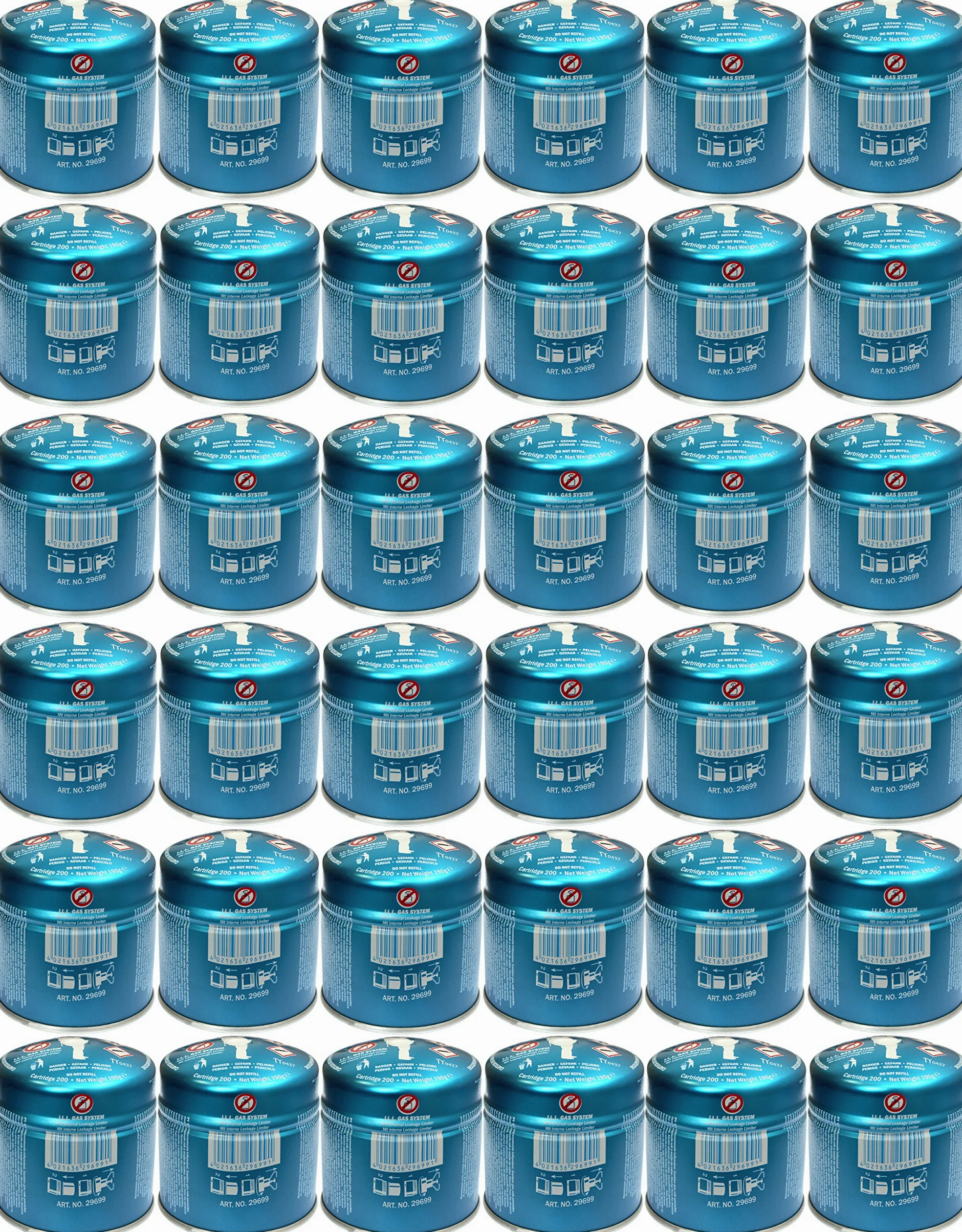 SMH Line® Lot de 36 Cartouches 190g de Rechange pour brûleur de Couleur en Butane Propane 190 g Stop GAZ Système