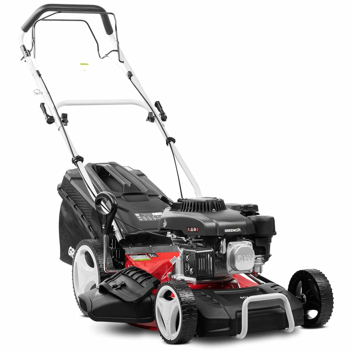 GREENCUT GLM770X Tondeuse Thermique 150cc 4ch Moteur 4T autotracté Lame Acier 460mm Bac 55L
