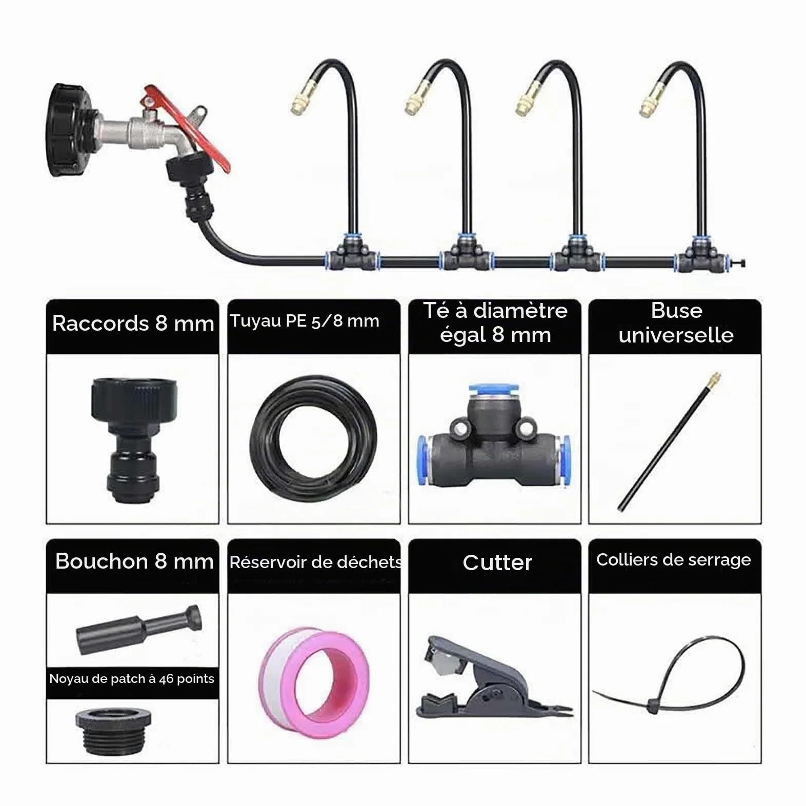 Arrosage Automatique Pour Jardin,Systeme Arrosage Automatique, Goutte A Goutte Jardin, 360°Adjustable Nozzle Kit Arrosage Goutte à Goutte, Pour De Plein Air Garden, Yard, Lawn (20M)