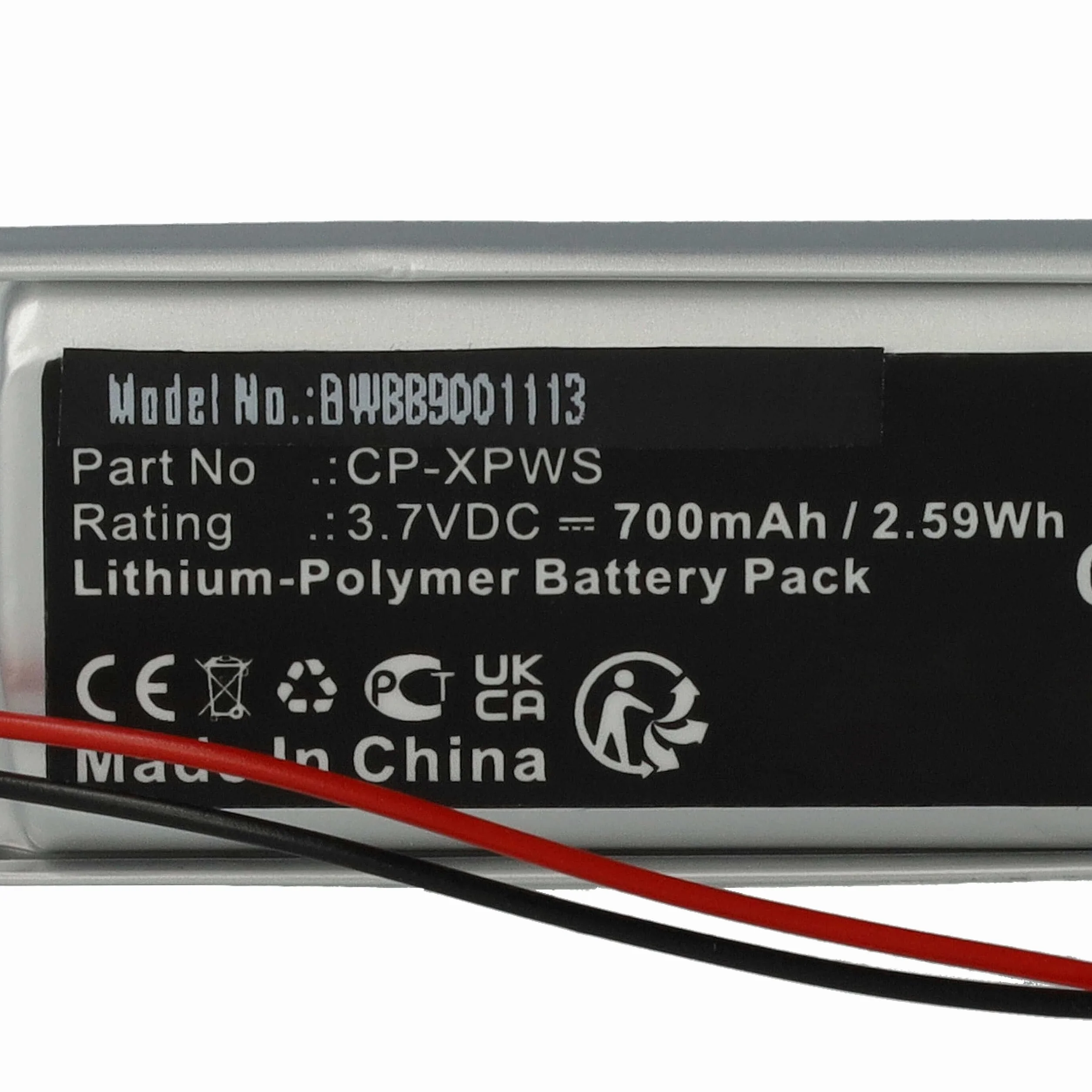 vhbw Batterie XP Deus WS1 WS2 WS3 WS4 WS5 détecteur de métaux 700mAh 3,7V Li-polymère