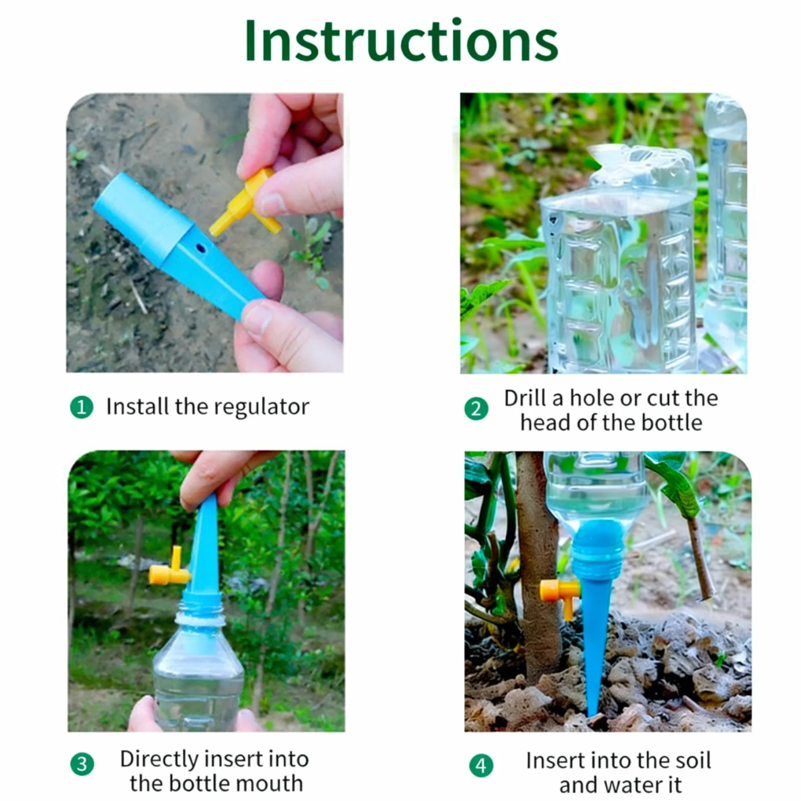 Arrosage Goutte à Goutte Universel Système Automatique Intérieur Extérieur avec Vannes de Régulation Jardin 10 Pièces