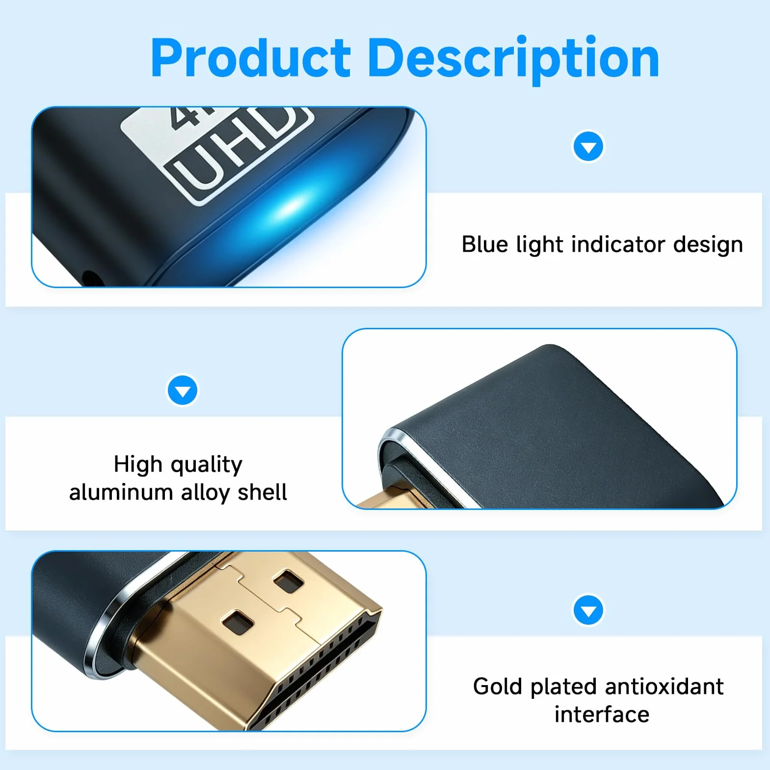 Lot de 3 HDMI Dummy Plug 4K@60Hz, Émulateur d'Affichage Virtuel pour PC, Serveur, Minage GPU