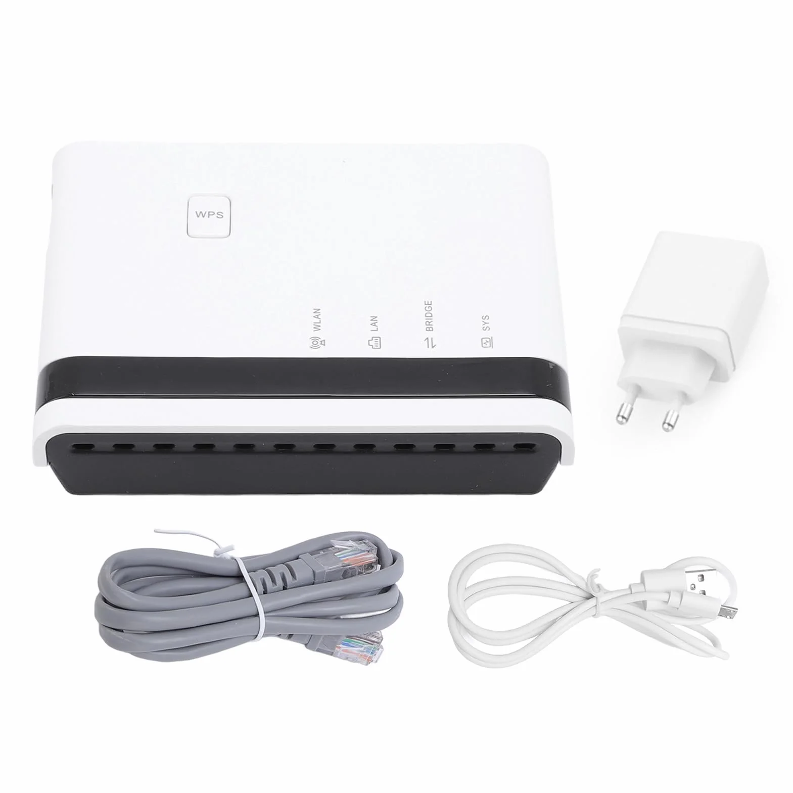 Luocute Serveur d'impression USB LAN 10/100 Mbps Support 4 Imprimantes Réseau sans Fil 2,4 G Prise UE