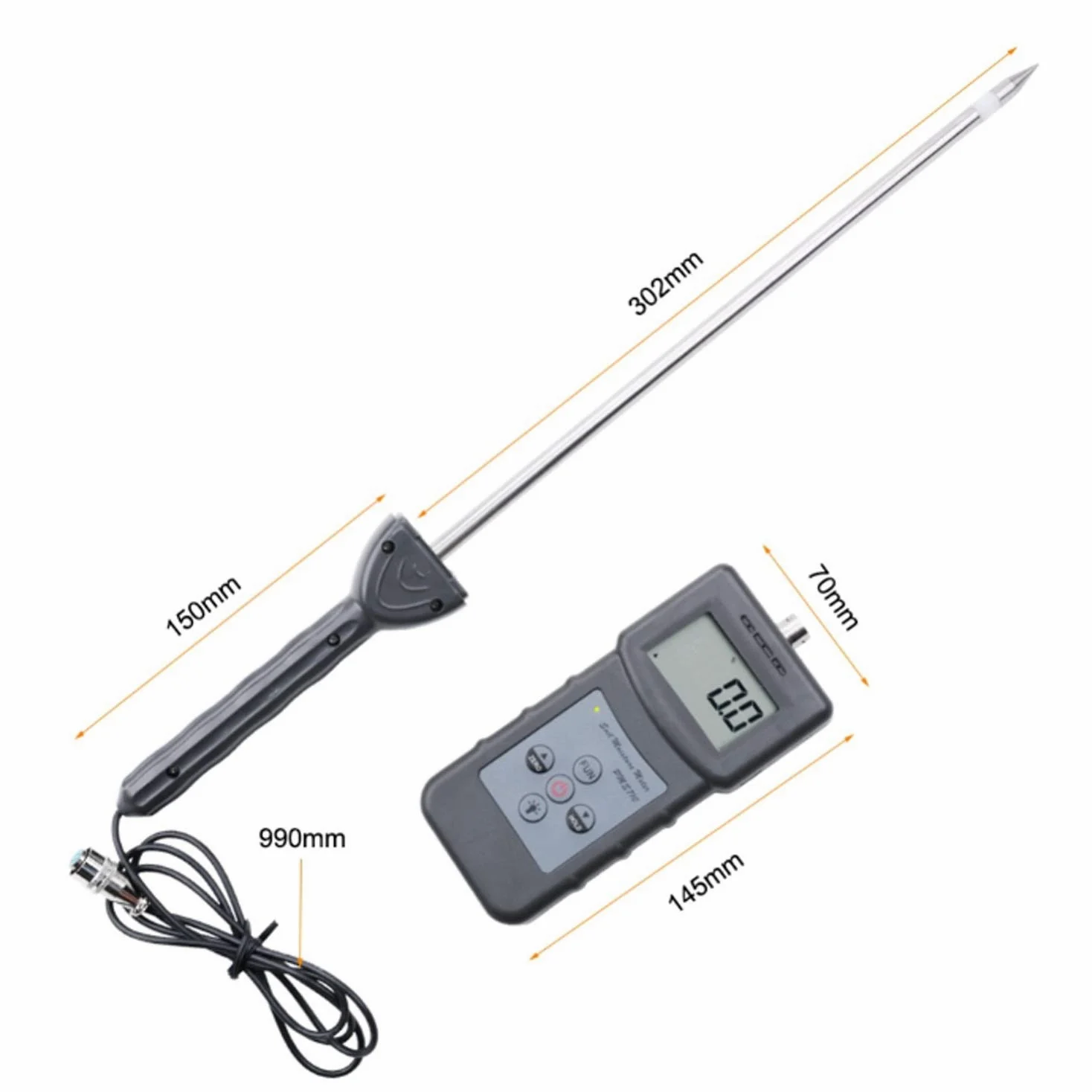 Humidimètre pour Sol PMS710 numérique Sol Humidimètre rivière essai Sable Sol Ciment Terre Plater Outil capteur pour Jardin, Ferme et pelouse