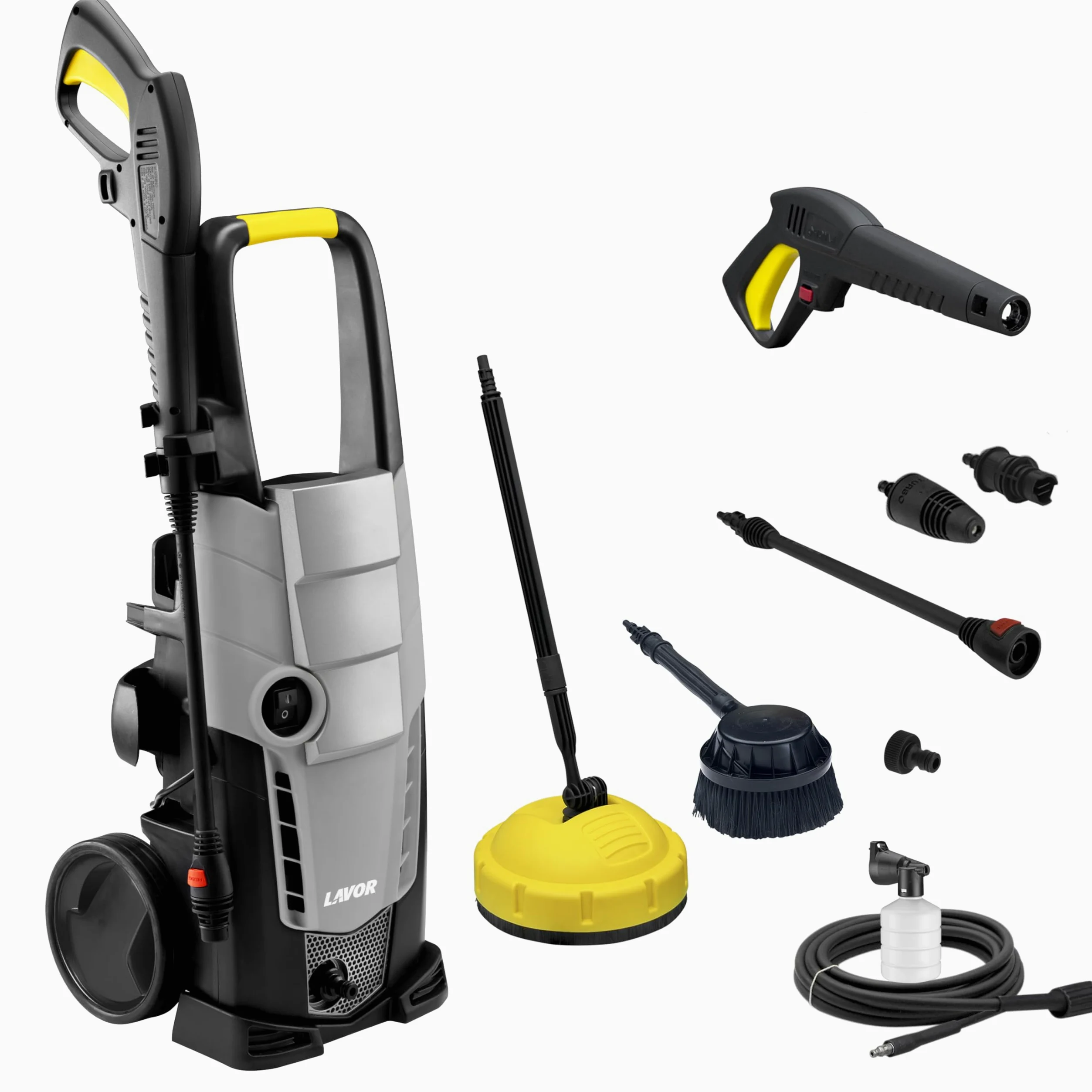 Lavor Nettoyeur Haute Pression Galaxy 150 GL avec Brosse Rotative et Accessoire Lave sols, 150 Bar Max, 450 l/h Max, 2100W