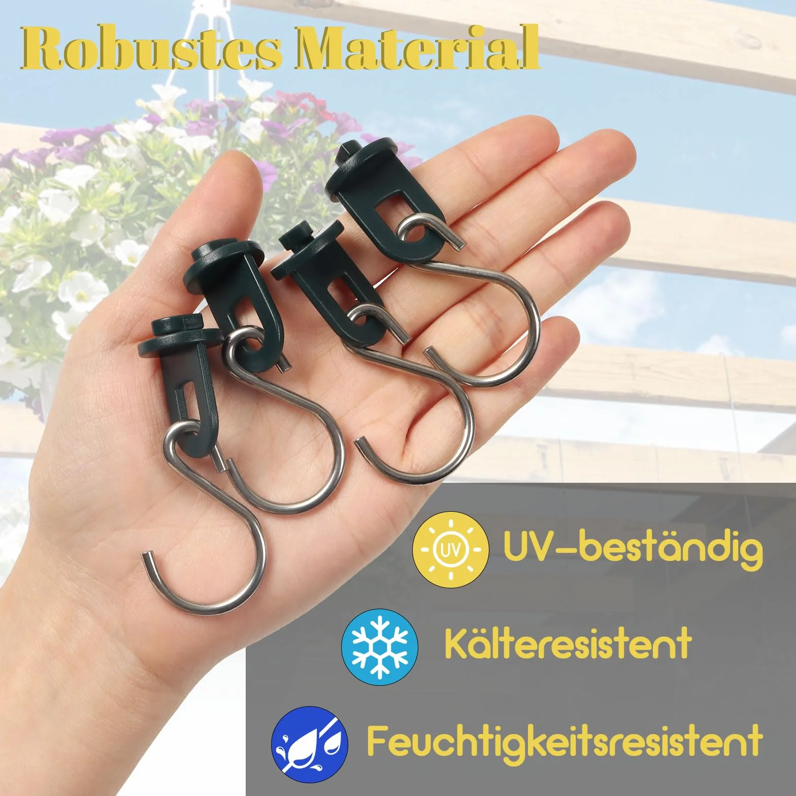Lot de 50 clips de serre + 30 crochets de suspension pour plantes