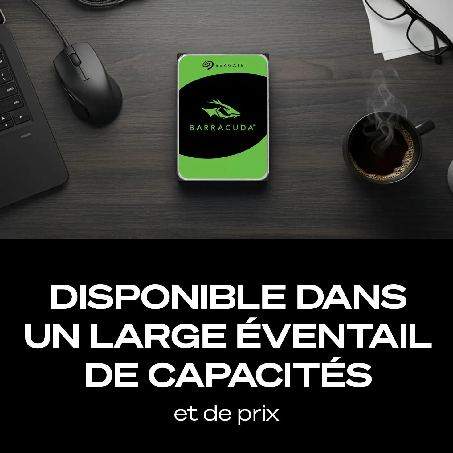 Seagate BarraCuda 2To Disque dur interne HDD 3.5 pouces SATA 6 Goit/s 7200 tr/min 256 Mo cache ST2000DMZ08