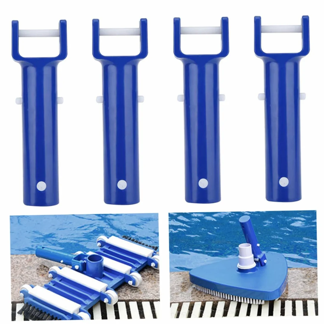 Poignée de tête d'aspirateur de Piscine Bleue 4 pièces avec Clip en V, Accessoire Remplacement