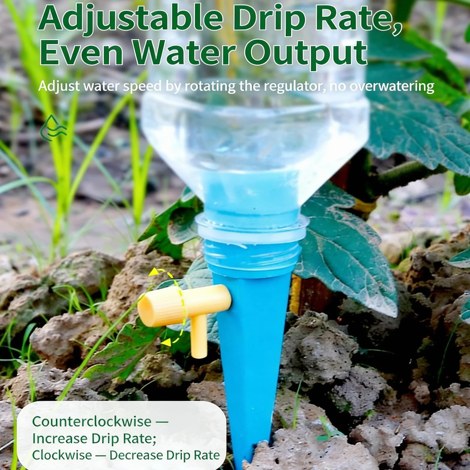 Arrosage Goutte à Goutte Universel Système Automatique Intérieur Extérieur avec Vannes de Régulation Jardin 10 Pièces