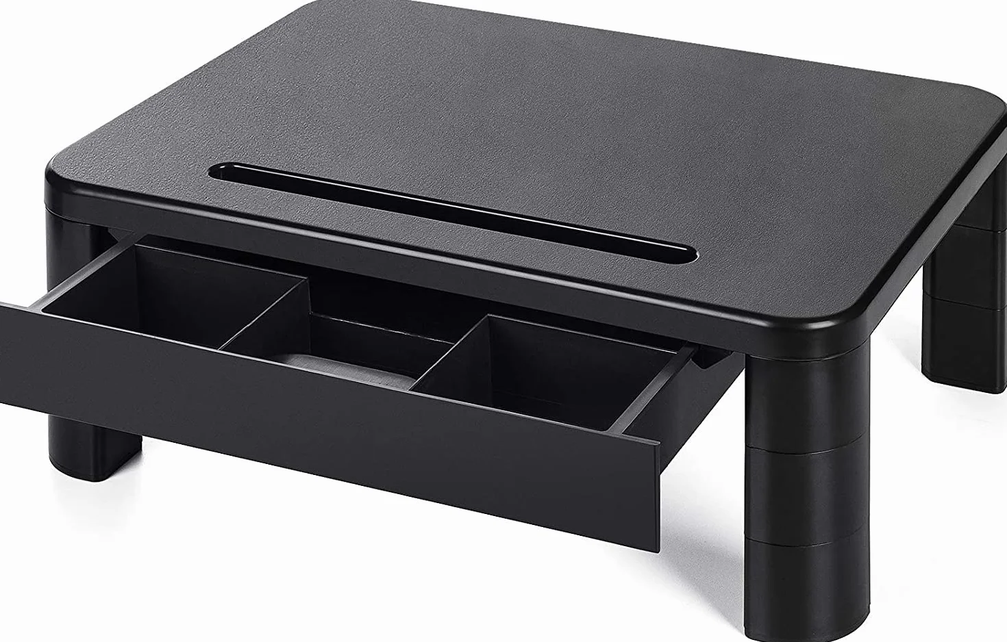 LORYERGO Support de Moniteur 3 Hauteurs Réglables Rehausseur Ecran 20KG Plastique