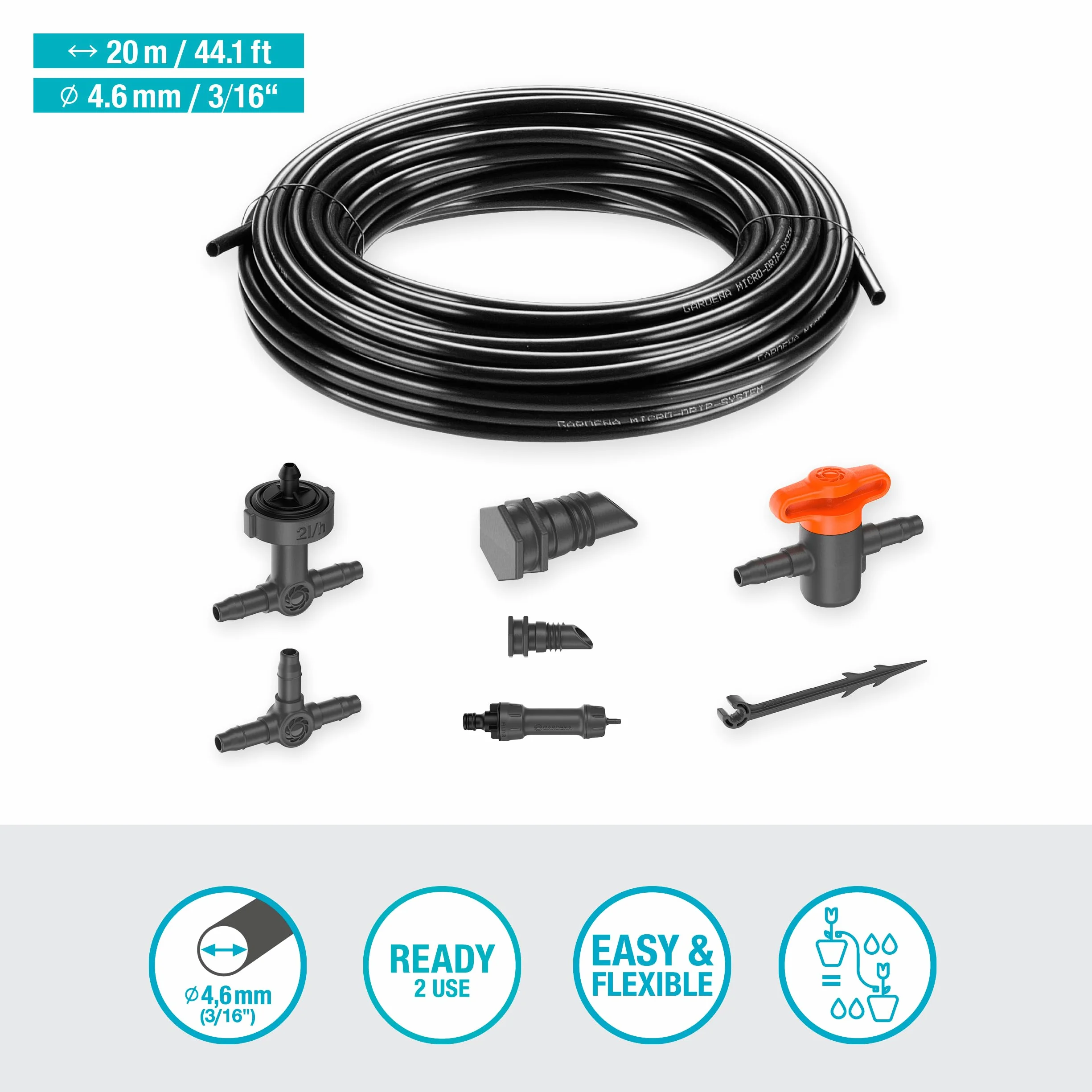 Gardena Micro-Drip-Irrigation Balcony Set 15 Plants