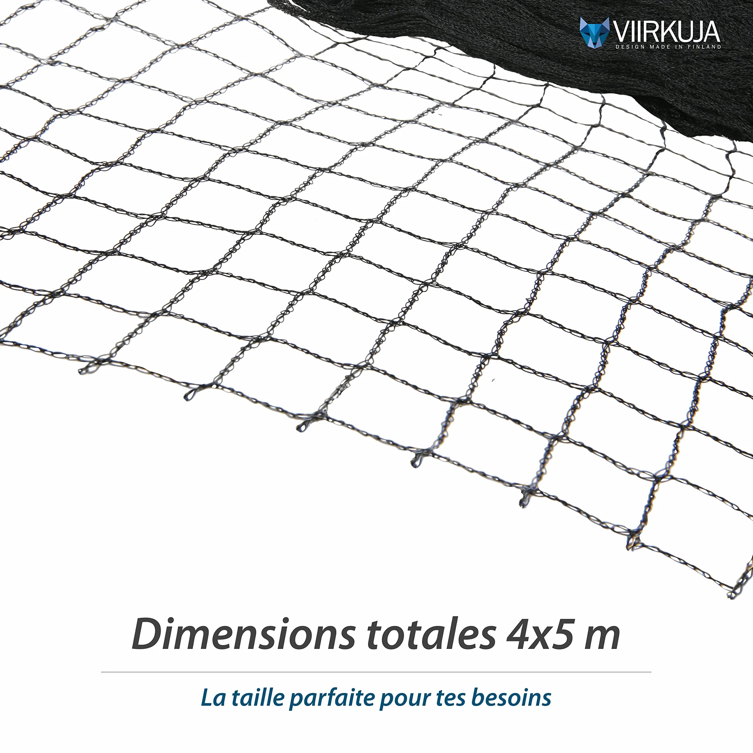 Filet de Protection Contre les Oiseaux 4 x 5 m 18 x 18 mm Noir