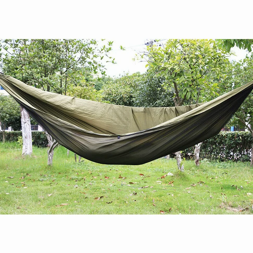 SHZICMY Hamac d'extérieur avec moustiquaire, ultra léger, respirant, avec charge de charge de 200 kg (290 x 140 cm), vert