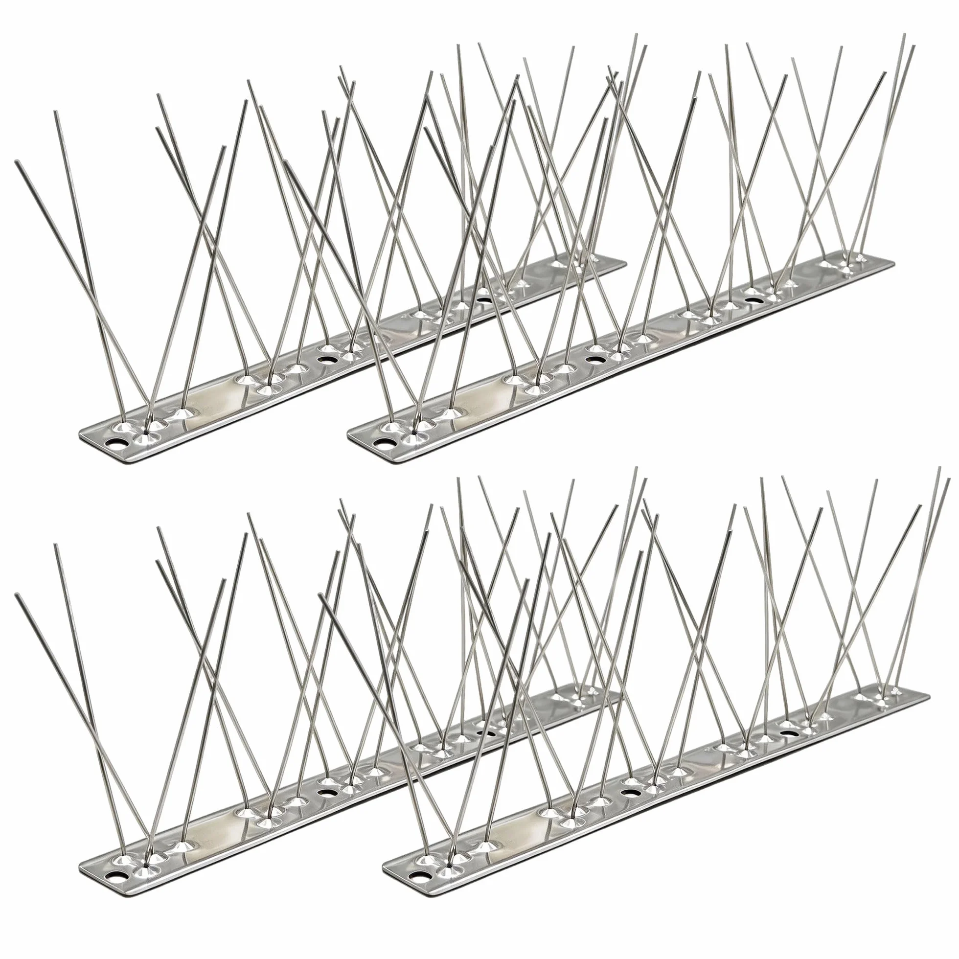 Anti Pigeon INOX 304 Kit Répulsif Oiseaux 1m 4 Pcs 25cm 8 Vis 8 Colliers