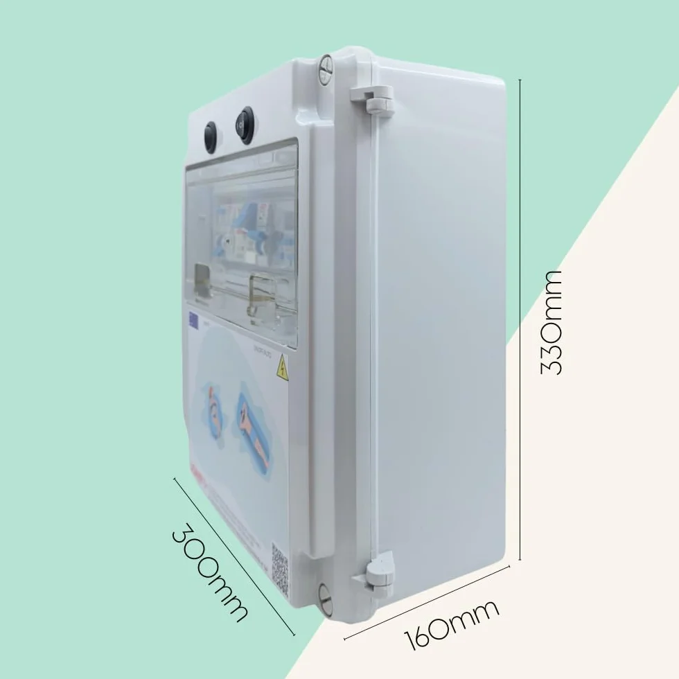 Tableau électrique pour Piscine Garde-Moteur Transformateur 300 W 12 AC Contacteur Chlorateur Pompe à Eau 2 CV 6-10 A