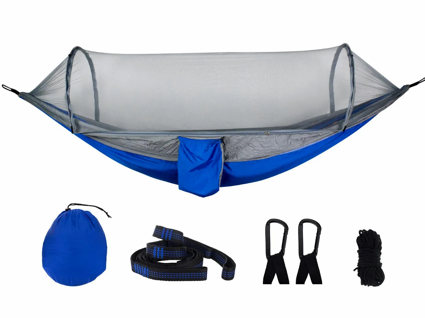 Hamac de Camping avec moustiquaire, Pop-up léger, Portable, Double Parachute, hamac de Couchage pour extérieur, randonnée, Voyage, b