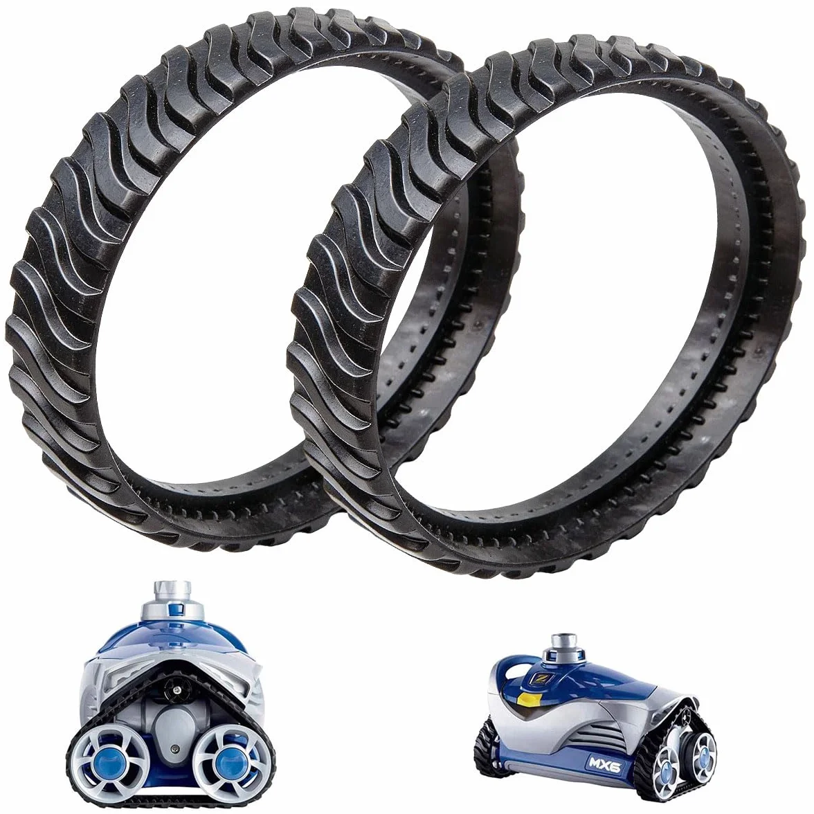 Courroie d'Entraînement de Chenille de Rechange Compatible avec Zodiac Mx8 Mx6 Baracuda pour Nettoyage de Piscine