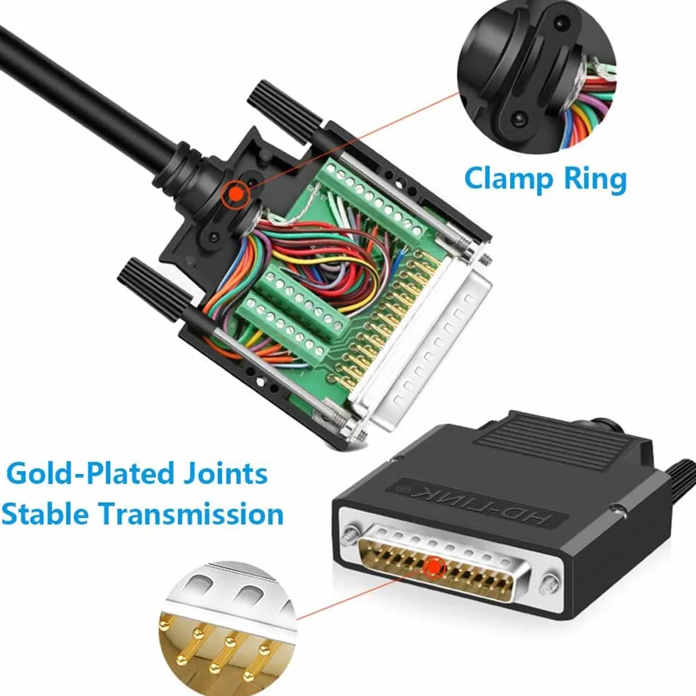 PENGLIN DB25 Connecteur Mâle sans Soudure, Adaptateur série RS232 D-SUB 25 Broches avec boîtier