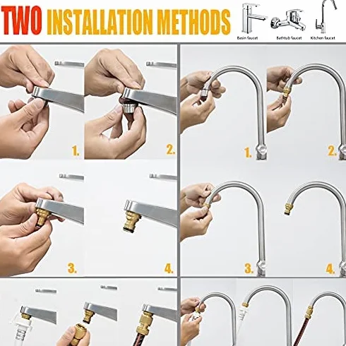 Connecteur de robinet de cuisine universel - Adaptateur de tuyau - Raccord de tuyau