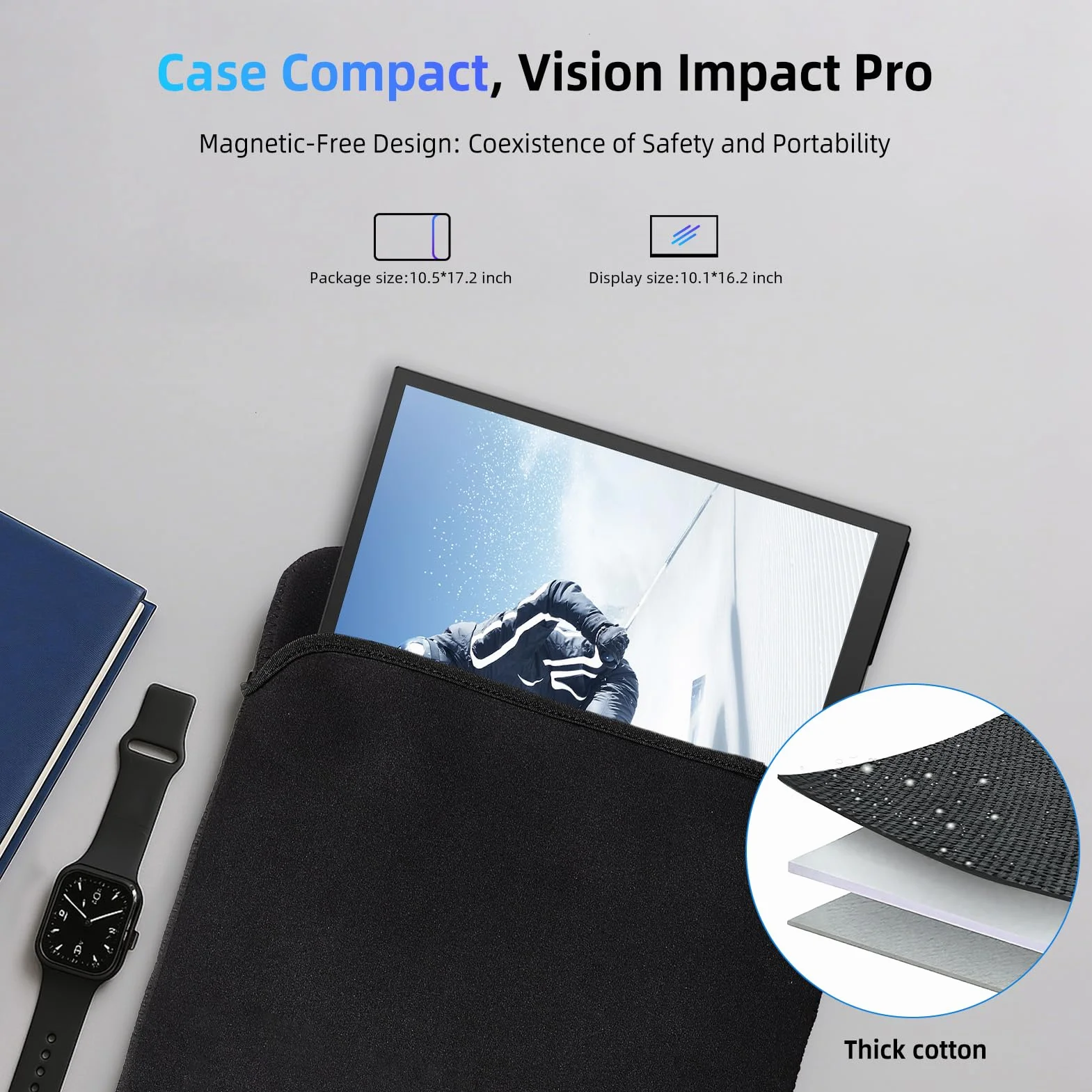 EVICIV Écran Portable 18,5 Pouces 120Hz 125% sRGB 1080P FHD FreeSync IPS Moniteur avec VESA & béquille