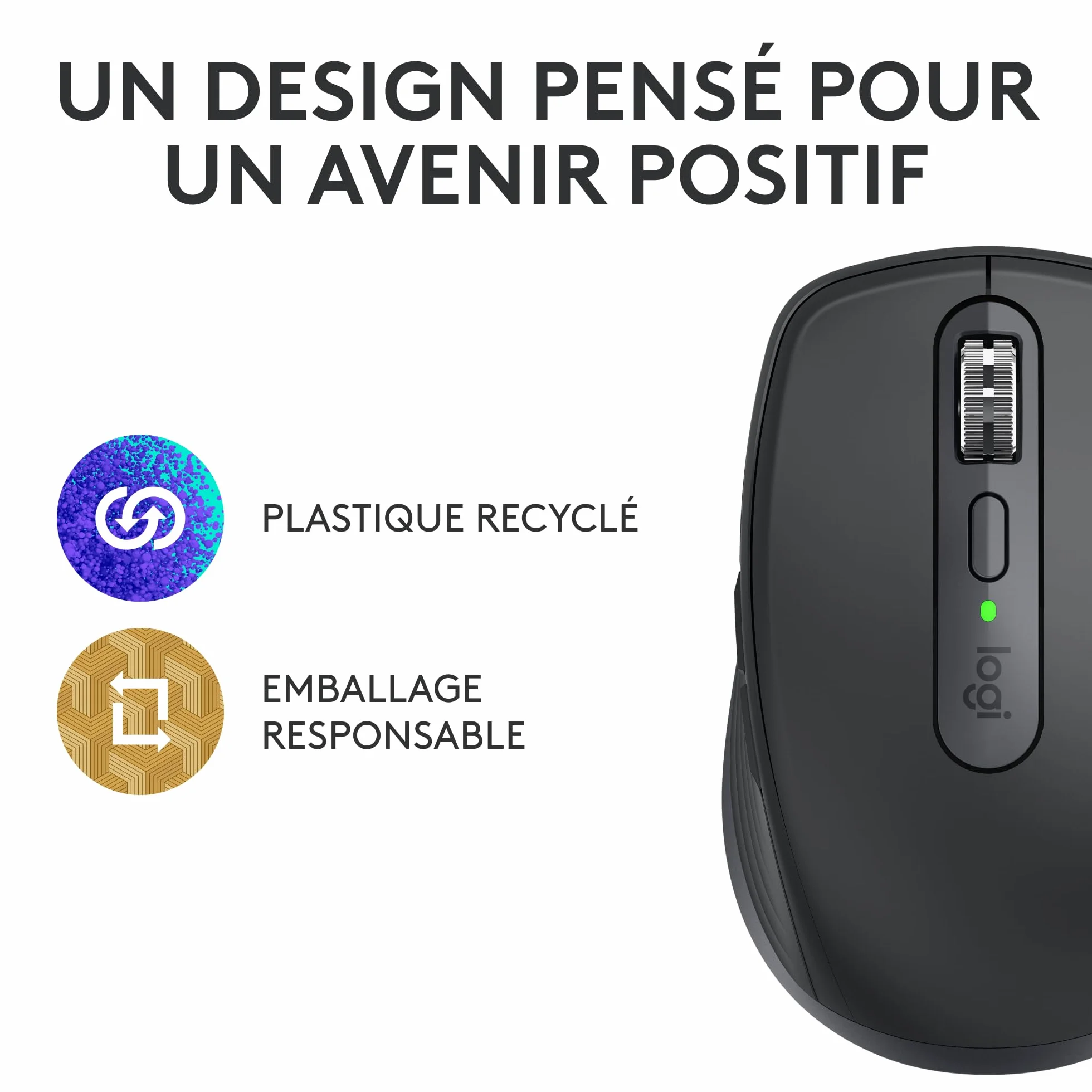 Logitech MX Anywhere 3S Souris Sans Fil Silencieuse, 8K DPI, USB-C, Bluetooth, Graphite