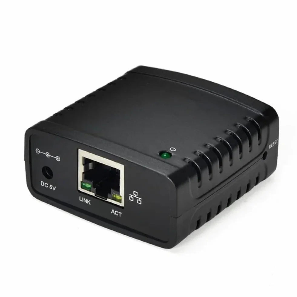 Serveur d'impression USB 2.0 LRP 100 Mbps LAN Ethernet HUB Adaptateur Secteur Prise UE