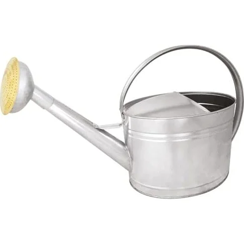 ARROSOIR 10L Acier GALVA - Pomme GALVA Grille Laiton, Gris