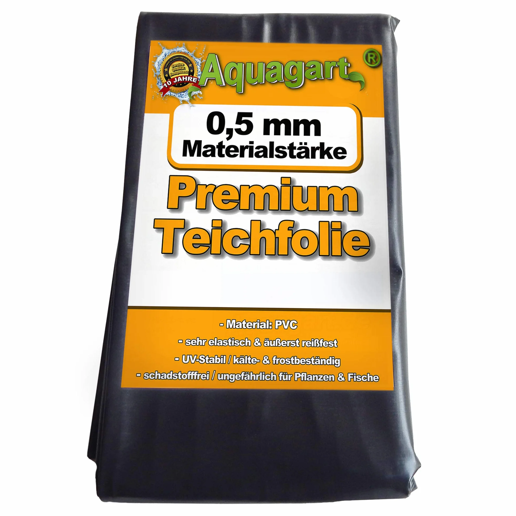 Bâche de bassin PVC 4m x 4m Bâche noire 0,5mm pour bassin de jardin
