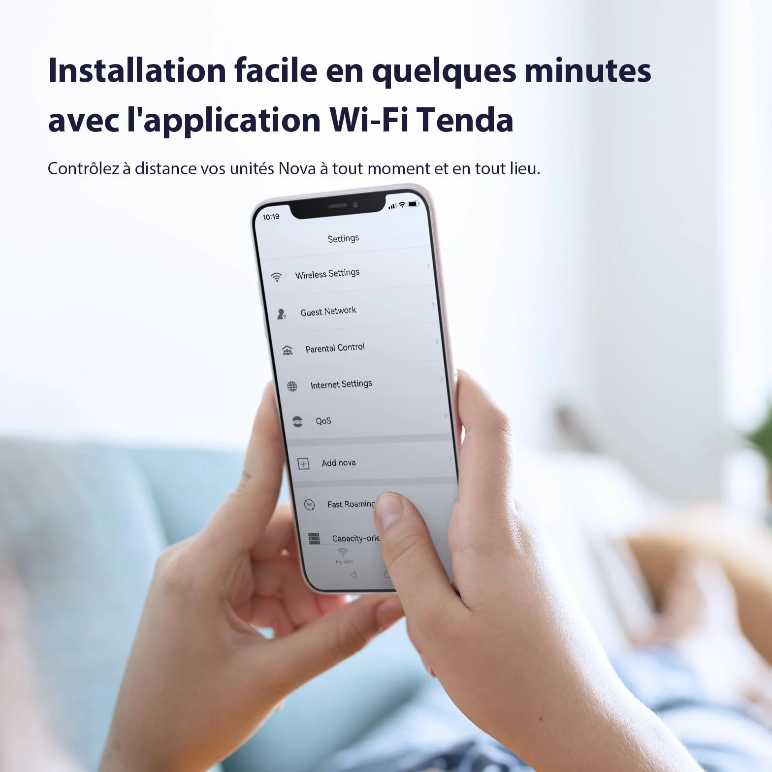 Tenda AC1200 MW3 2-Pack Dual-Band Mesh WiFi System 200 m² Coverage Parental Control