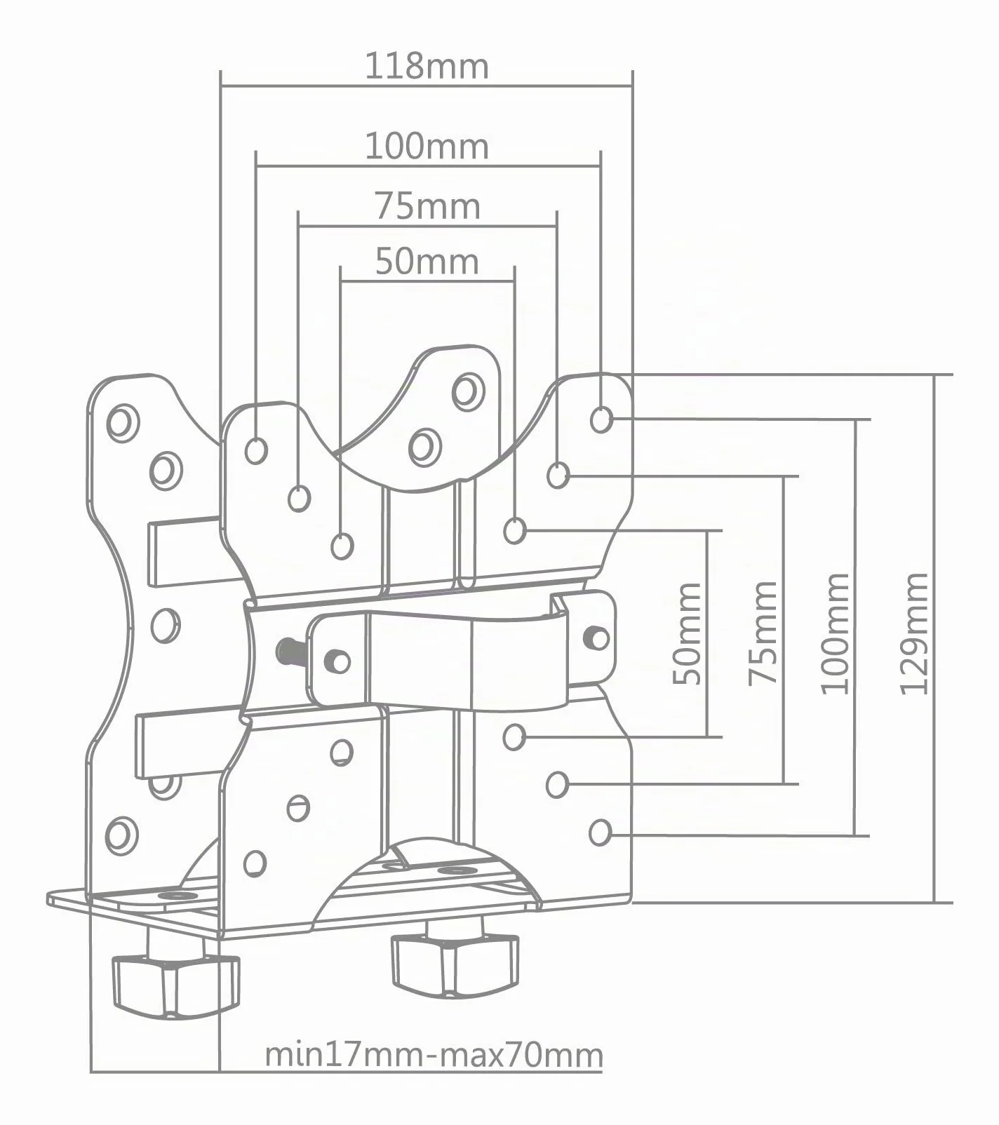 ICY BOX Support mini-PC Acier Noir VESA 5 kg IB-MSA102-VM