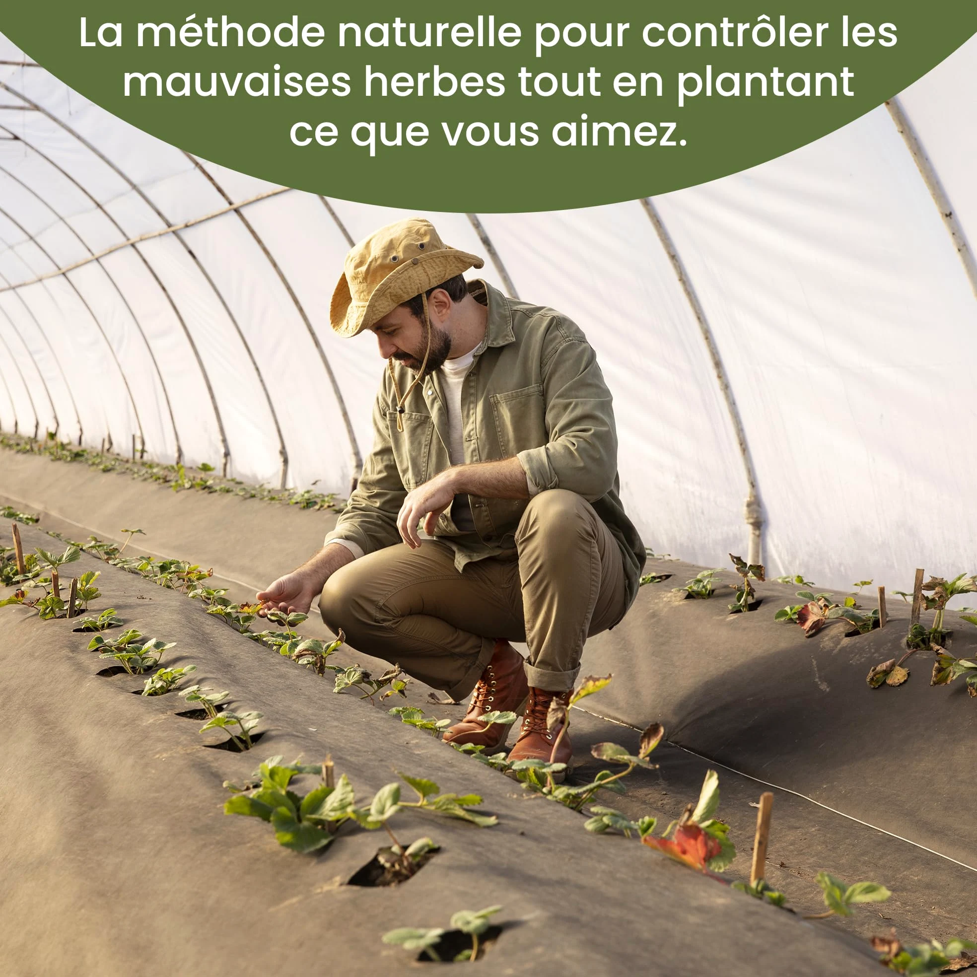 GARDENIX Toile Anti-Mauvaises Herbes - 100 m² - avec 100 piquets - 1 m x 100 m - Perméable à l'eau - 100 g/m² - Noir - Résistant aux UV - pour Plate-Bande surélevée - Film Anti-Mauvaises Herbes