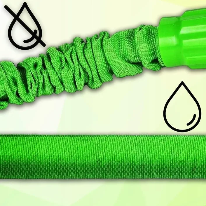 Capability Tuyau flexible | Tuyau d'arrosage extensible | Ferrures + pistolet | Buse de pulvérisation 7 fonctions | Léger et prêt à l'emploi | 75 m