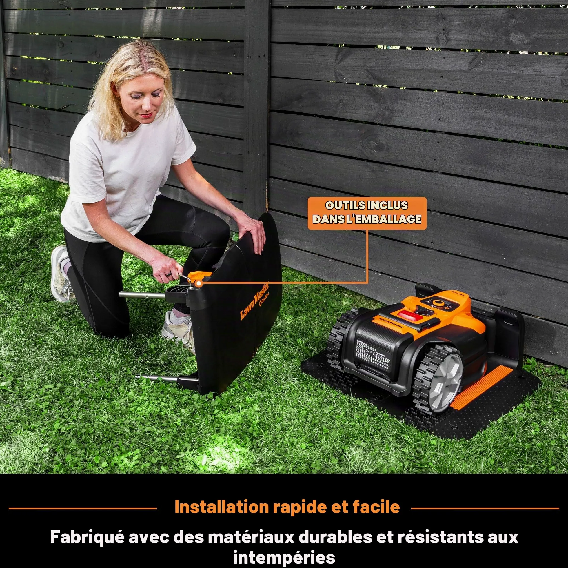 LawnMaster OcuMow Station de Recharge pour Robot Tondeuse abri Garage - 952642