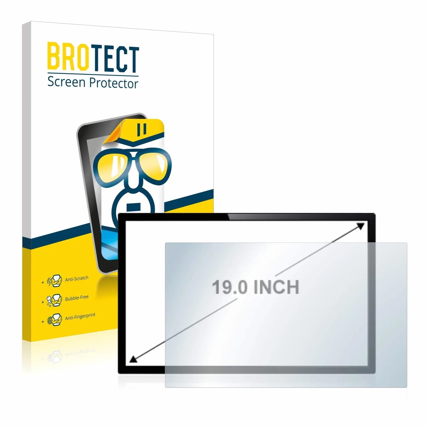brotect 19" Protection Ecran PC tactile 19,0 pouces (48.3 cm) Film Ultra Clair