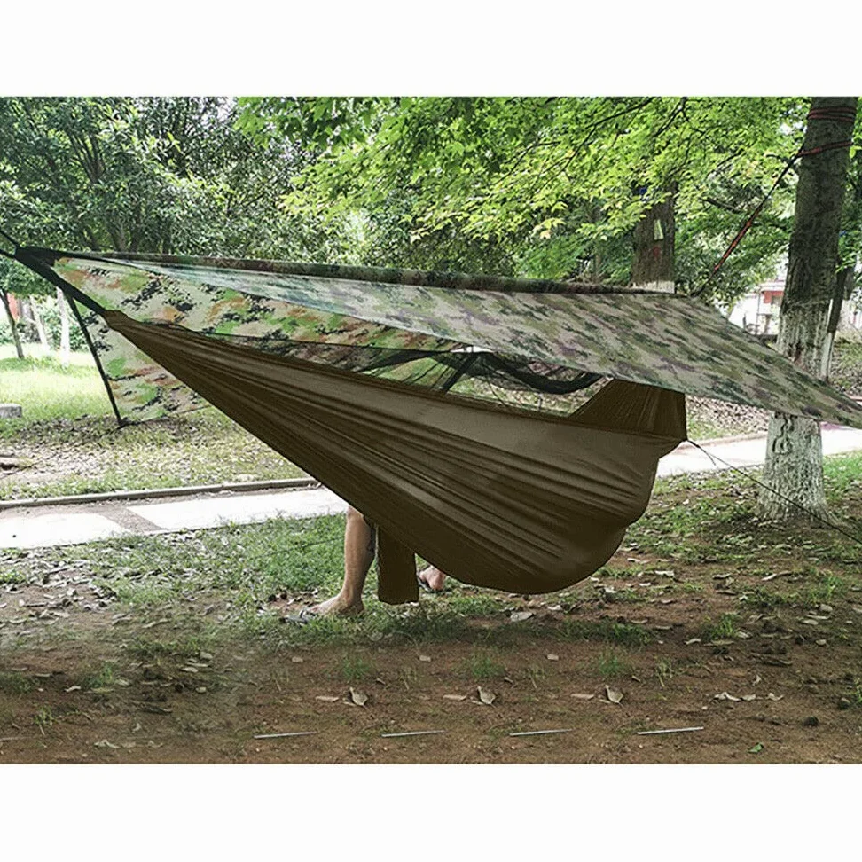 SHZICMY Hamac d'extérieur avec moustiquaire, ultra léger, respirant, avec charge de charge de 200 kg (290 x 140 cm), vert