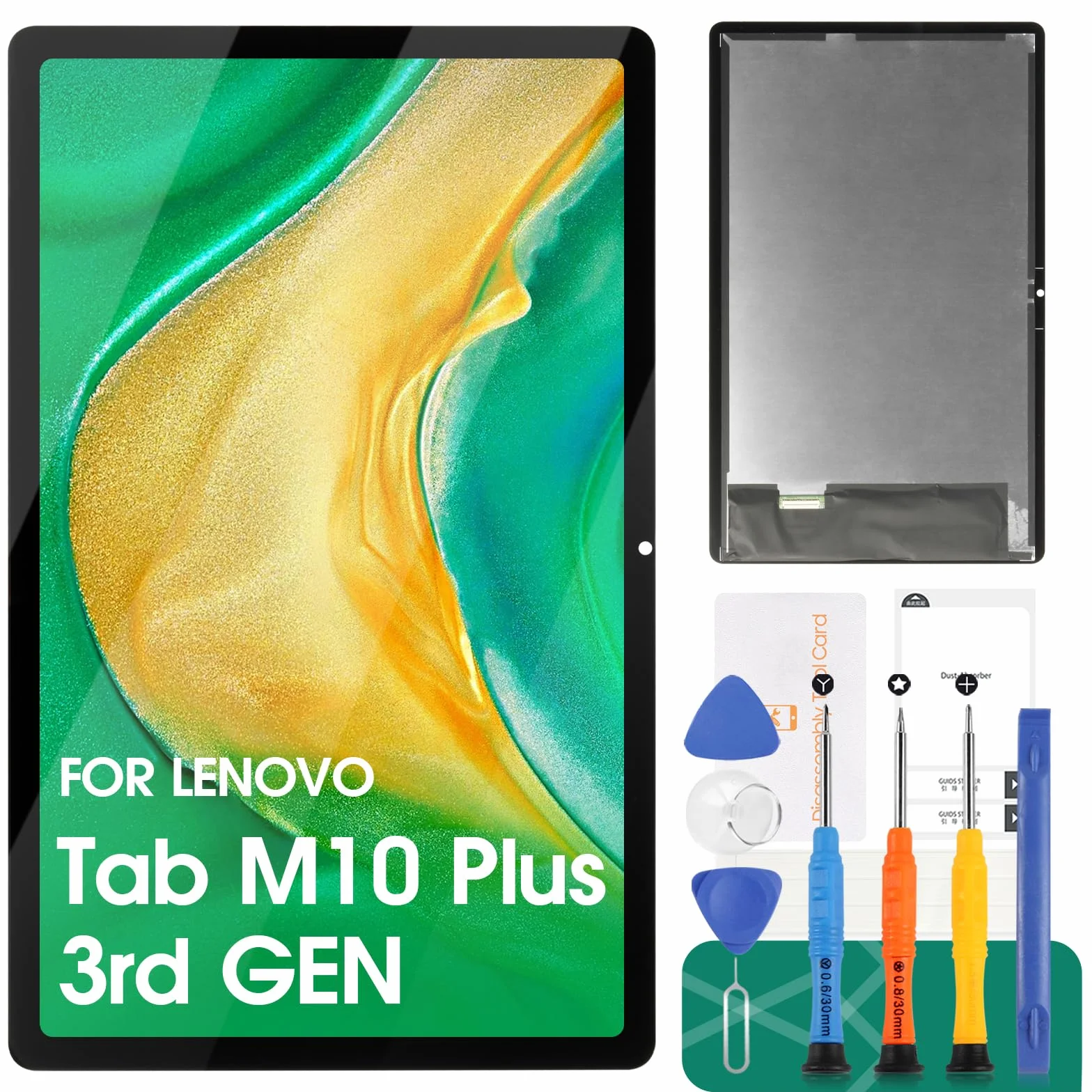 Écran de remplacement Lenovo Tab M10 Plus 3ème GEN TB125FU TB128FU LCD Digitizer 10,6" Noir
