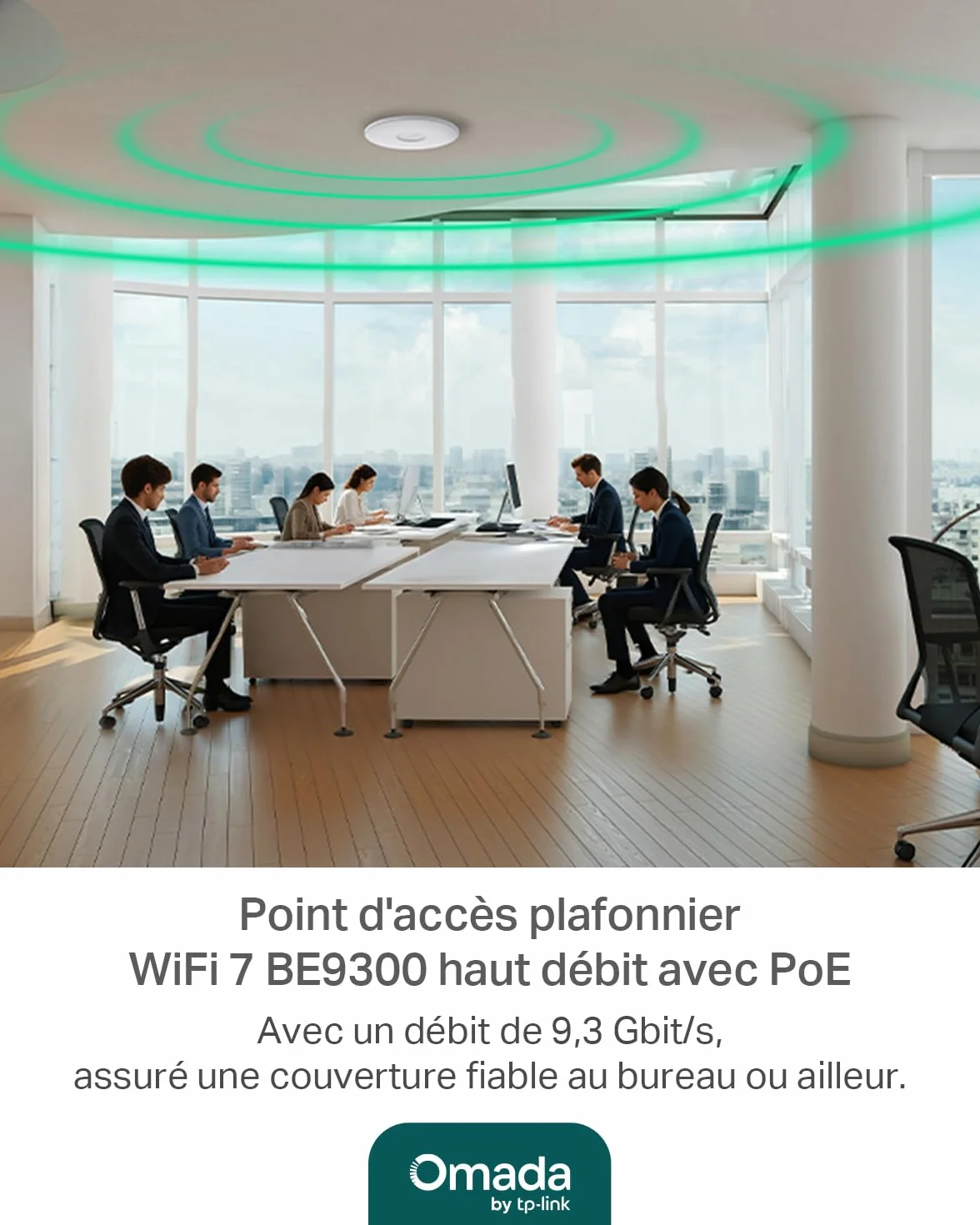 TP-Link Omada EAP772 Point d'accès WiFi 7 BE9300 Tri Bande 6 GHz 2.5 Gigabit
