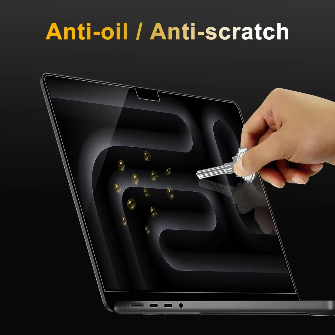 Protection d'écran en verre trempé 9H HD pour MacBook Pro 14" Puce M5 (2025)