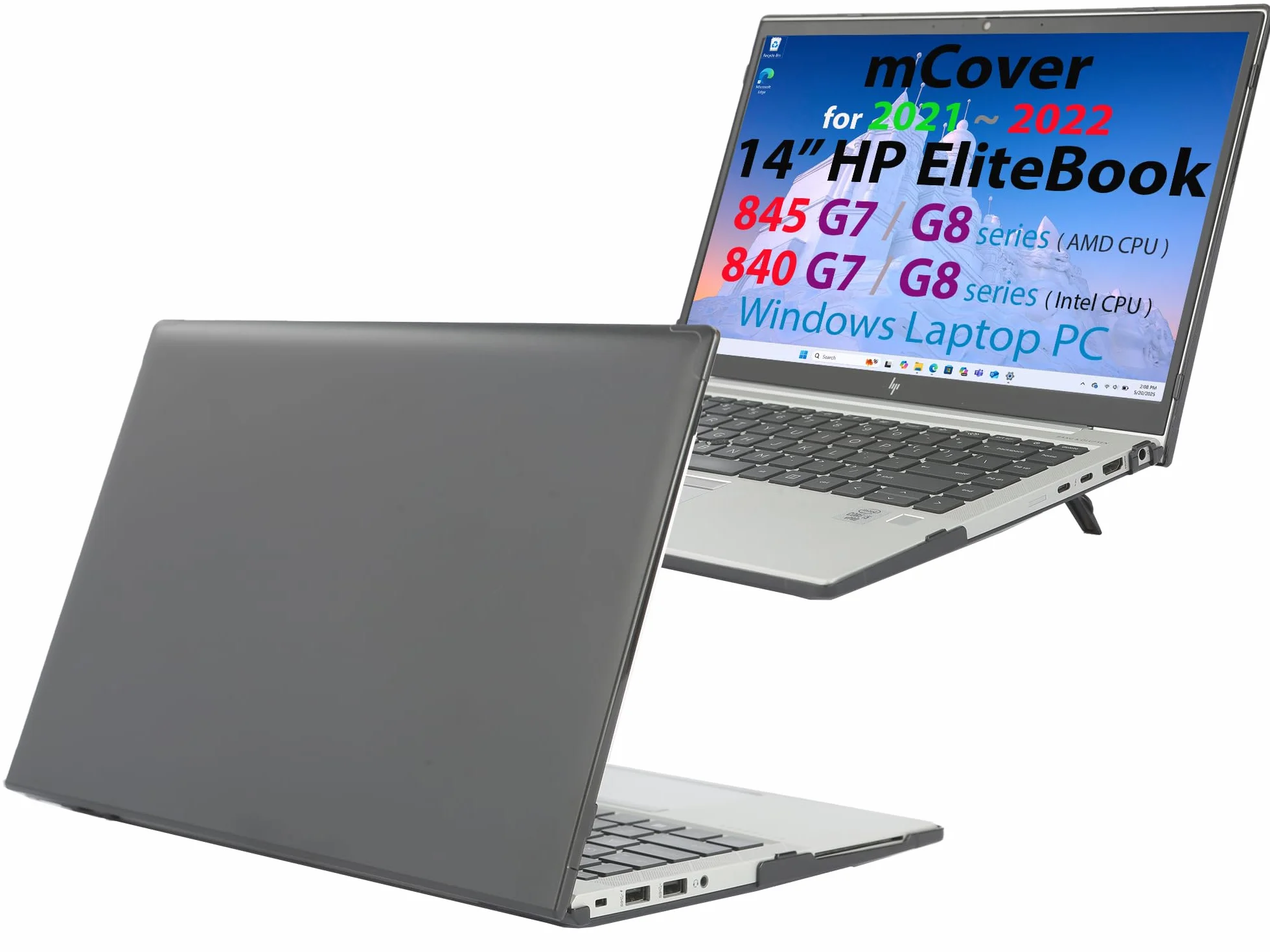 mCover Coque Compatible HP EliteBook 840 G7/G8 14" Noir