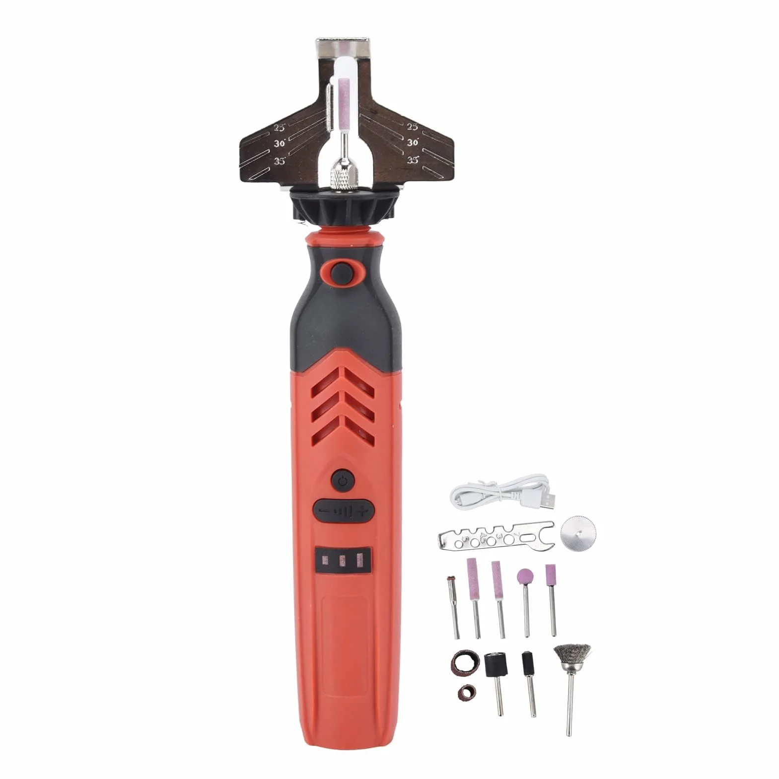 Affûteur de Tronçonneuse électrique, Affûteur de Tronçonneuse sans Fil USB Affûteur de Tronçonneuse Ensemble D'affûtage de Tronçonneuse Ensemble D'outils D'affûtage de