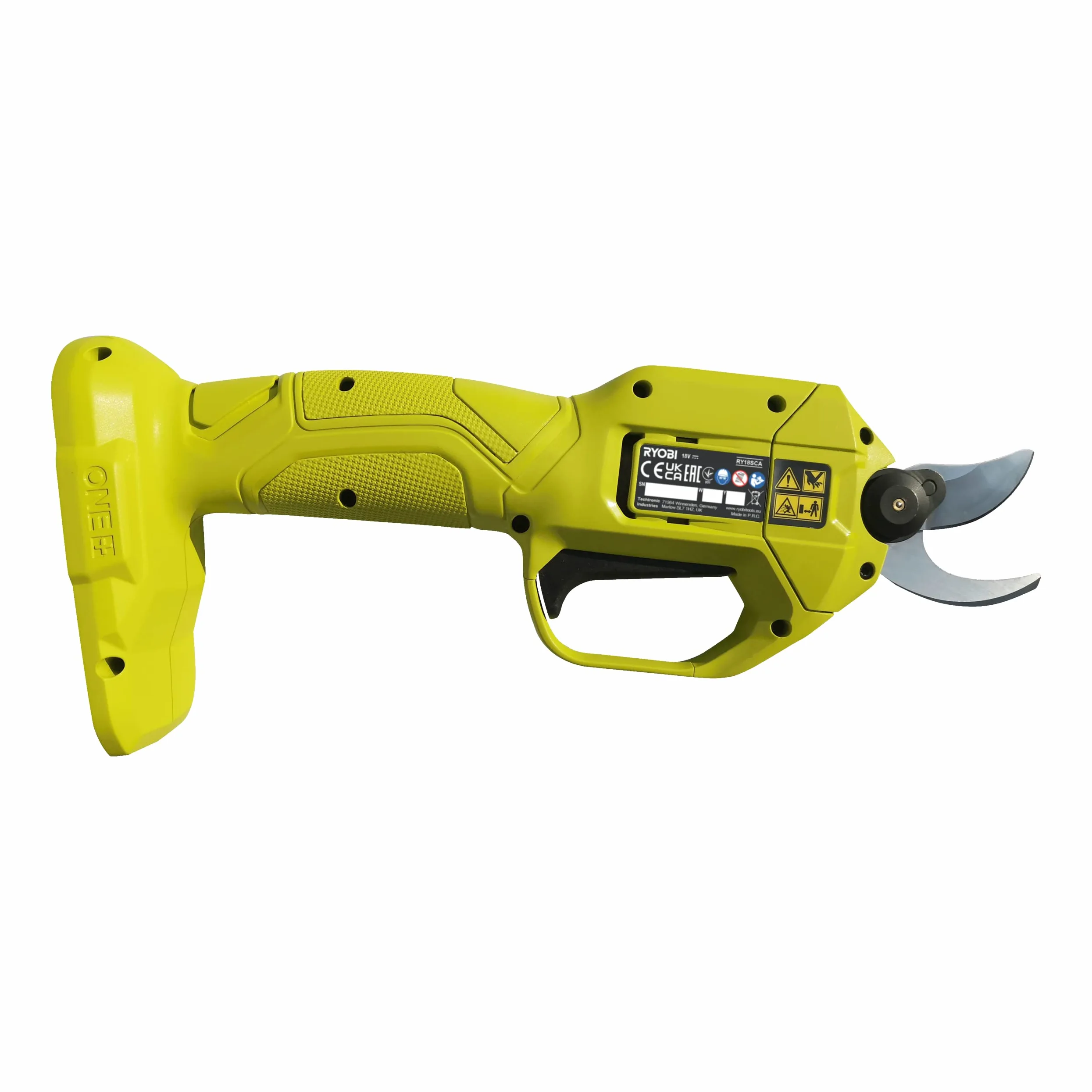 RYOBI - Bineuse 18V One+ - Largeur/Profondeur de Travail 20/10 cm - 4 Fraises & Sécateur Électrique 18V One+ - Lames Bypass Chromées en Acier Carbone Japonais SK5