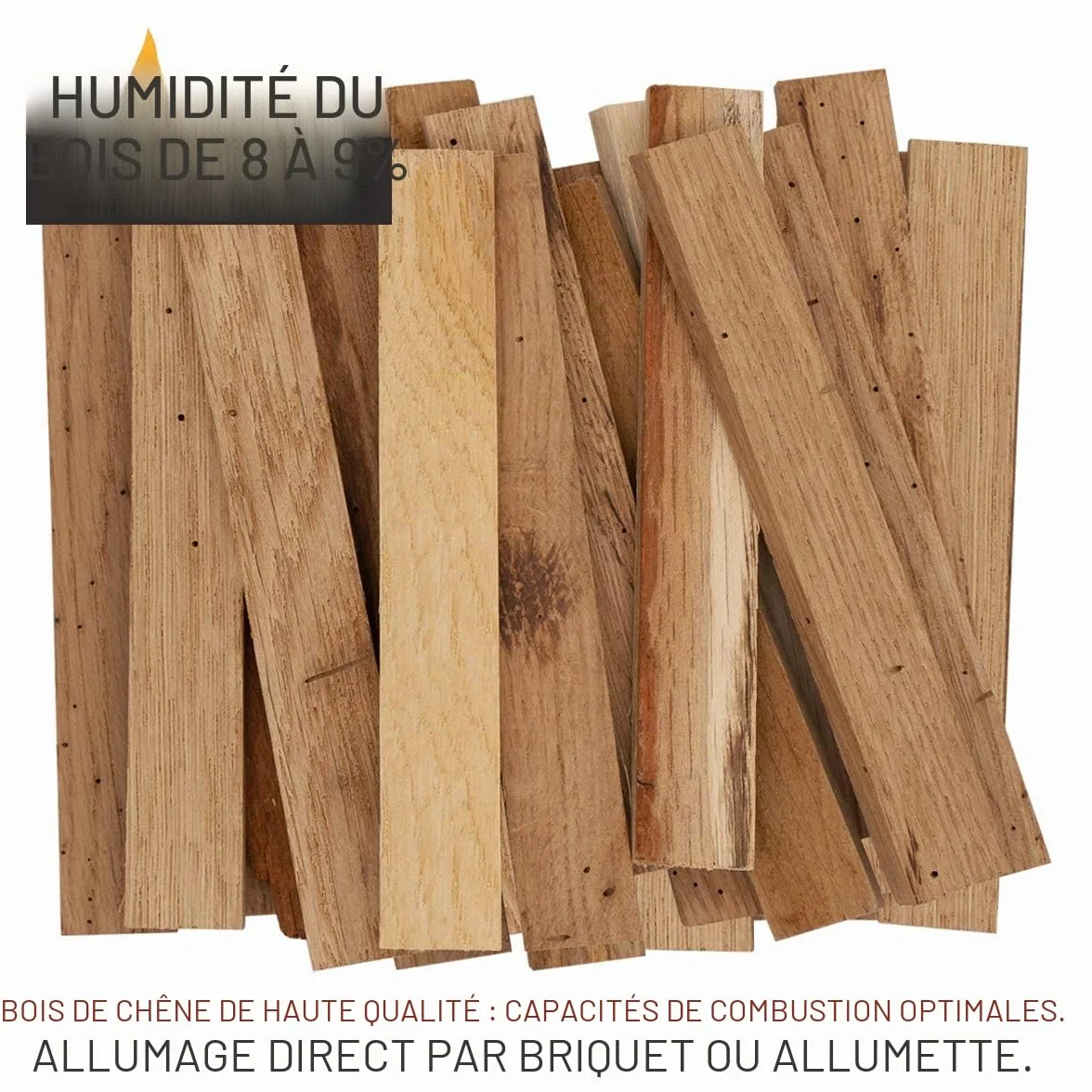 Aleko Bois de chauffage chêne bio allume-feu barbecue cheminée four 3,7 kg