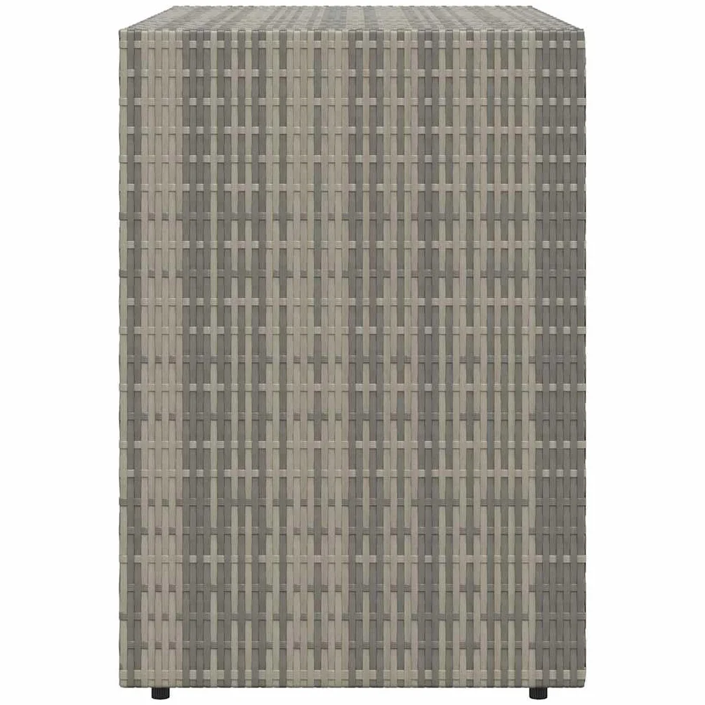 Armoire de rangement jardin Résine tressée Gris 100x55,5x80 cm