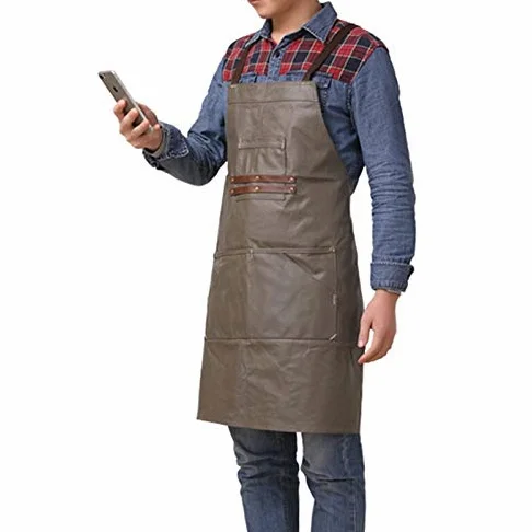 tablier Tabliers Tabliers de travail Tabliers multi-poches en toile imperméable coiffeur de charpentier Tabliers résistants à l'usure Barterner jardinier Unisexe
