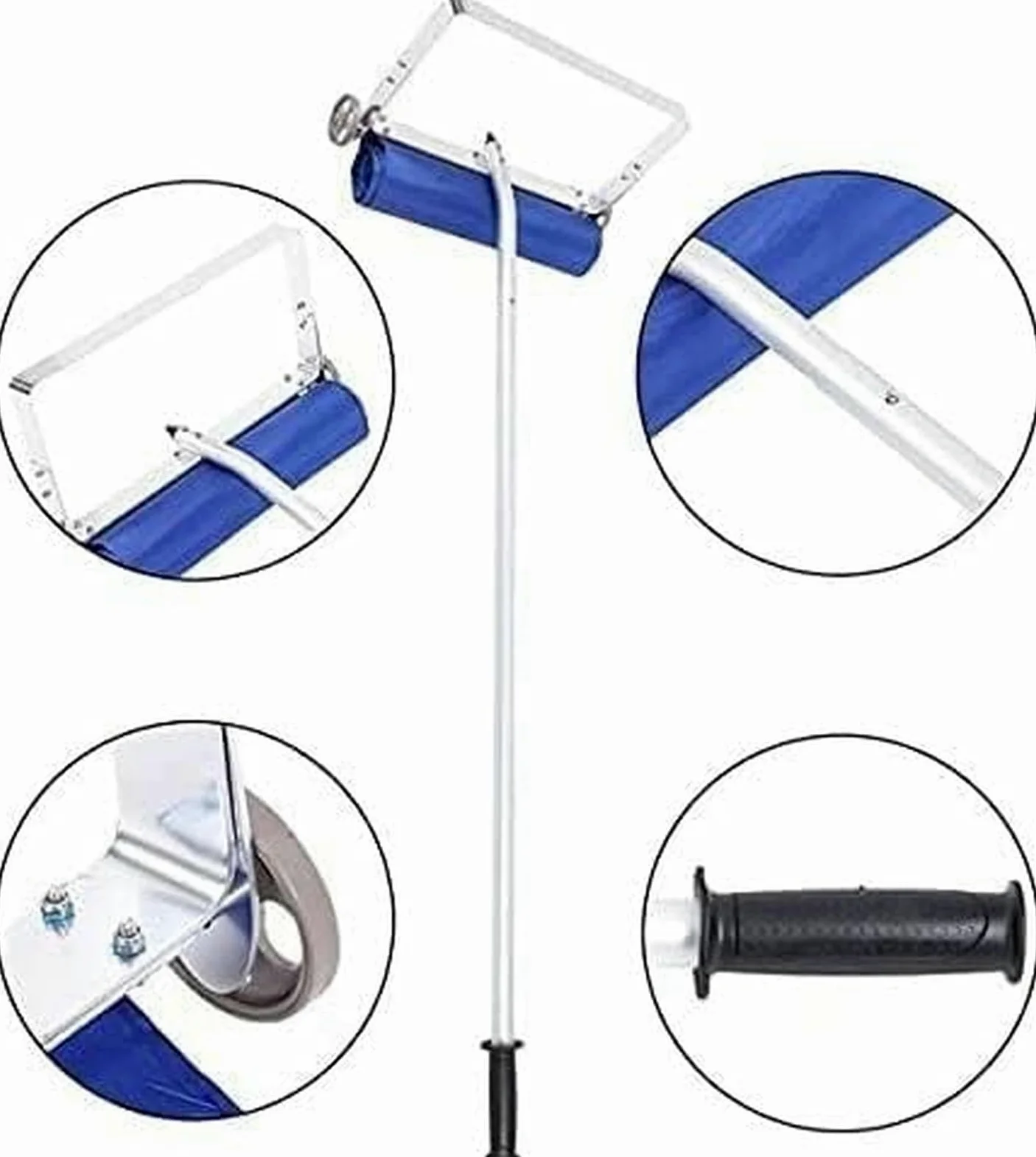 Râteau à neige extensible, léger avec roulettes, raquette de toit durable pour enlever la neige rapidement