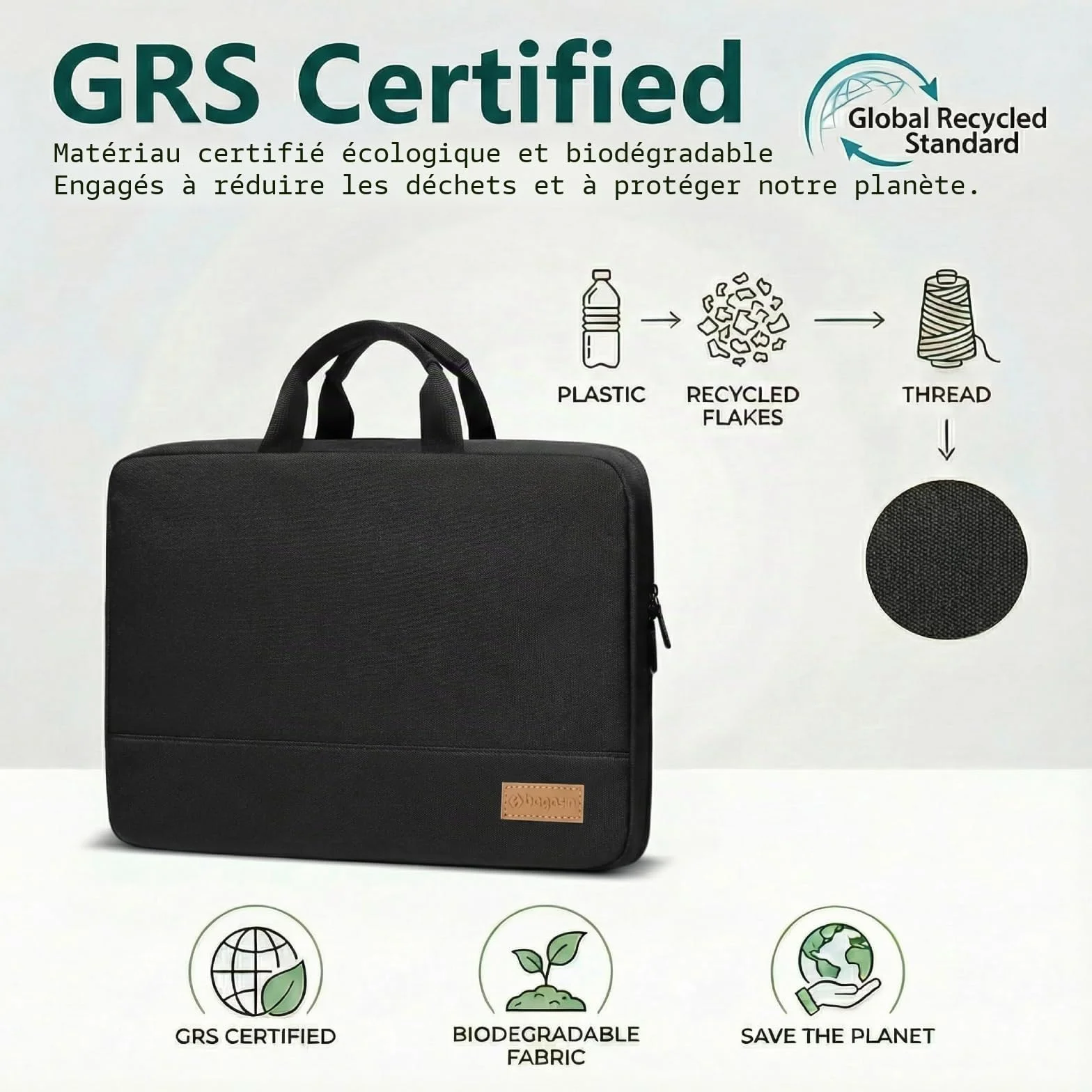 Housse pour Ordinateur Portable 15,6 17,3 14 13,3 12,3 Pouce Sacoche TSA Étanche 4 Couches Protection Sac de Transport PC